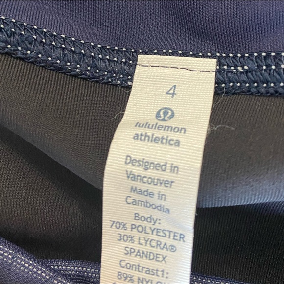 RARE Lululemon Pedal Pace Shorts 4 Silver/Blue - Picture 9 of 11